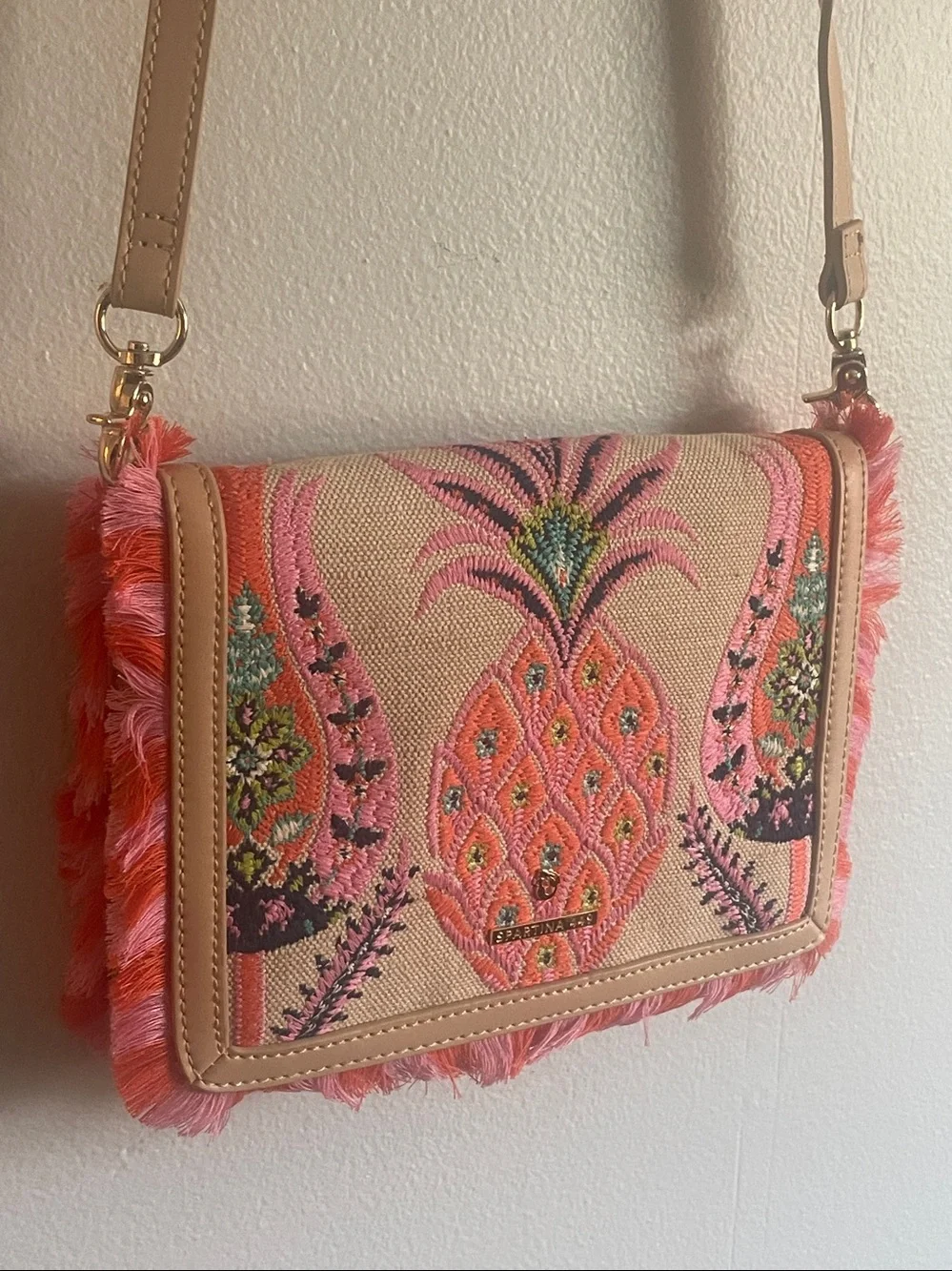 Spartina 449 Kaia Embroidered Pineapple Crossbody